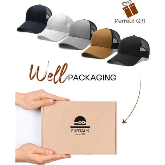 Mens Trucker Hat Mesh Back Baseball Cap Adjustable Snapback Outdoor Hat - Picture 5 of 8